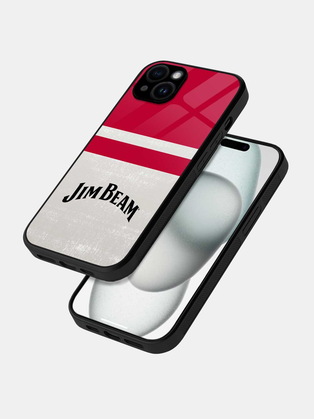 Jim Beam White Stripes - iPhone 15 Plus Glass Cover