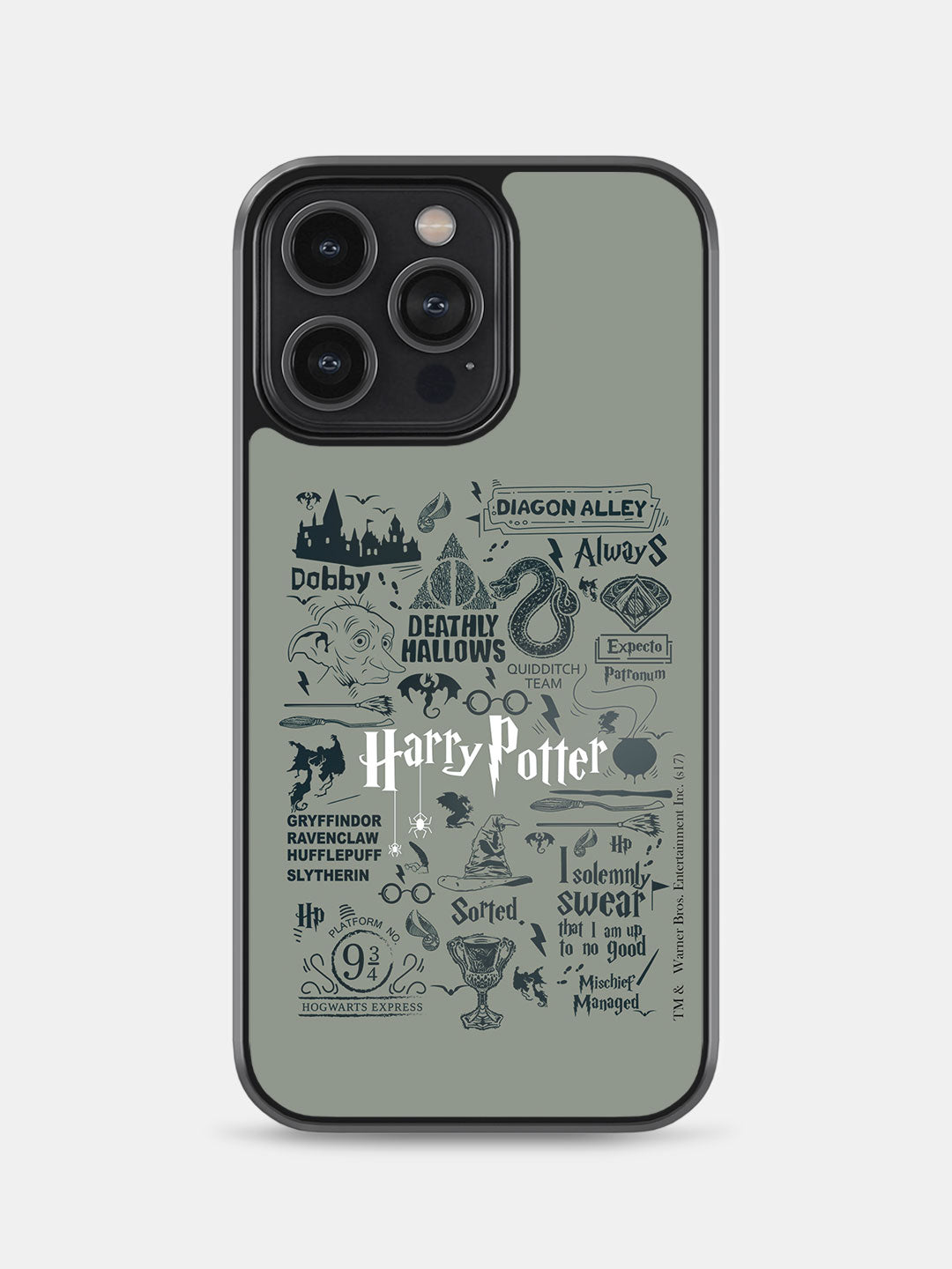 Harry Potter Infographic Grey - iPhone 14 Pro Max Cover