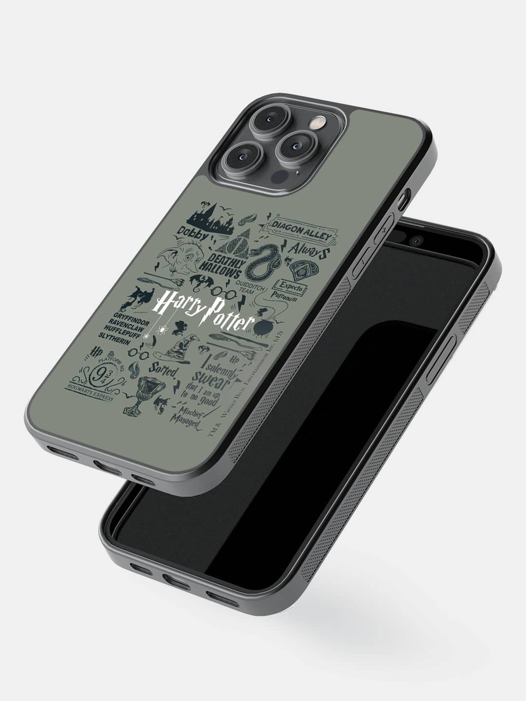 Harry Potter Infographic Grey - iPhone 14 Pro Max Cover