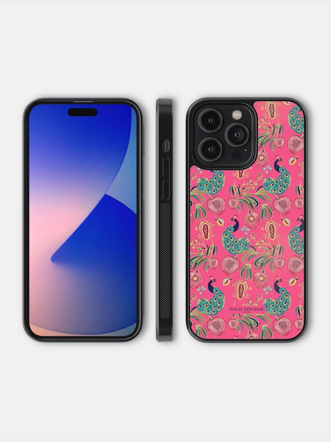 Payal Singhal Anaar and Mor Pink - iPhone 14 Pro Max Bumper Cover