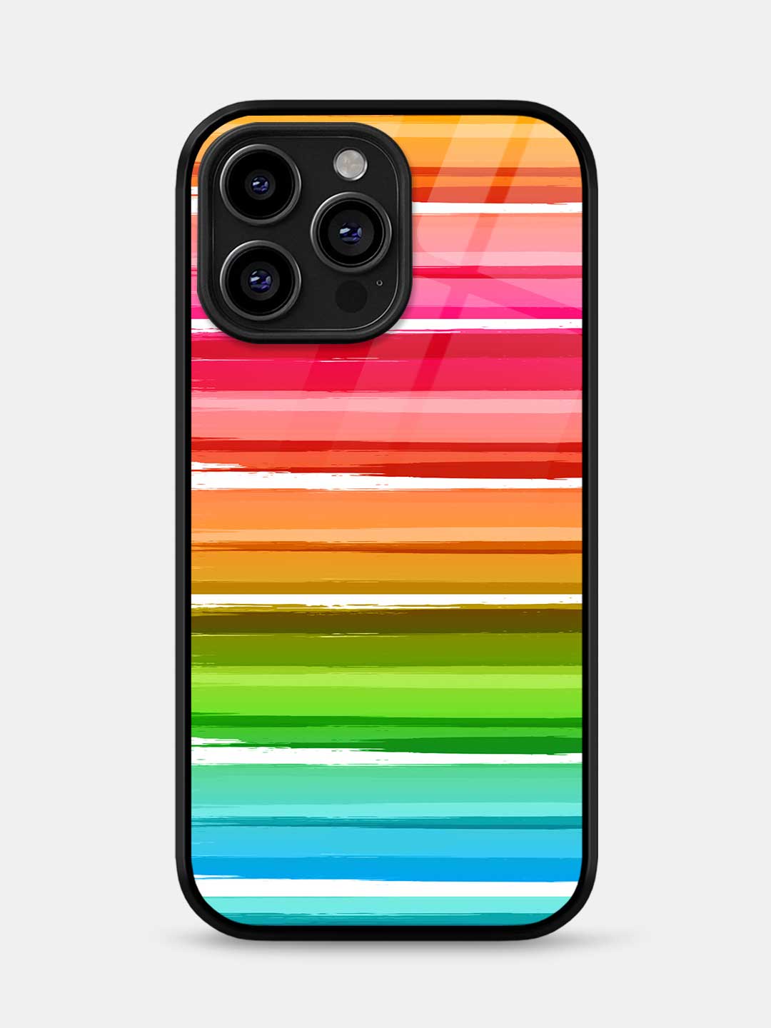 Colourful Brush Strokes - iPhone 15 Pro Max Glass Cover