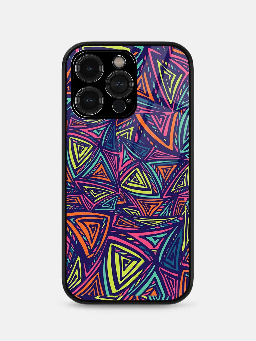 Neon Angles - iPhone 15 Pro Max Cover - Glass
