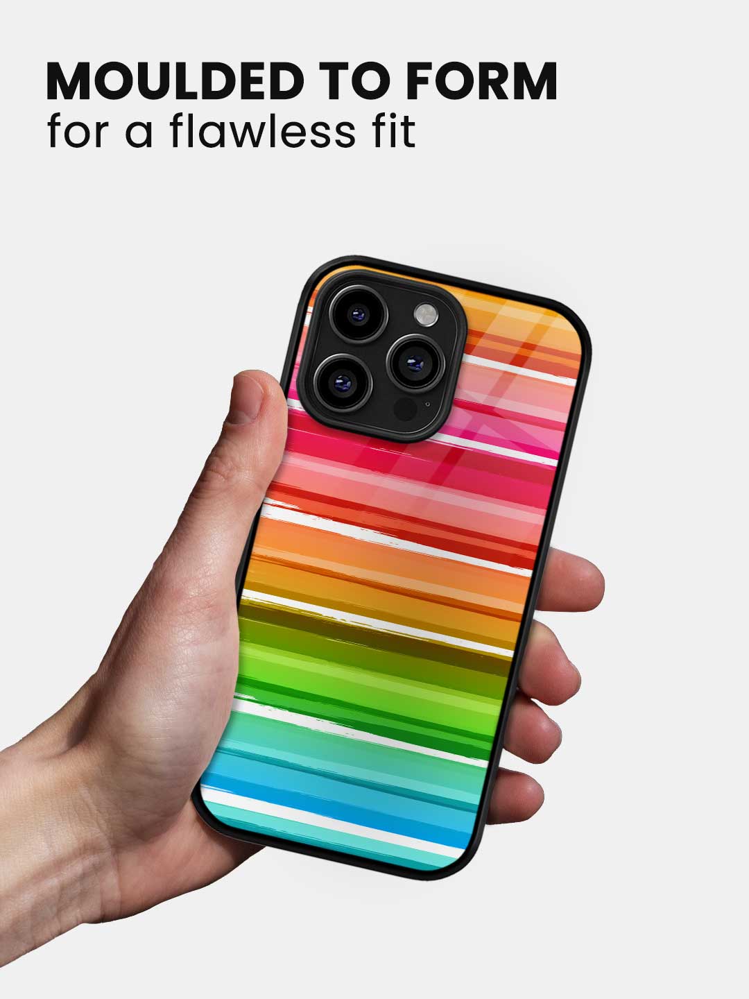 Colourful Brush Strokes - iPhone 15 Pro Max Glass Cover