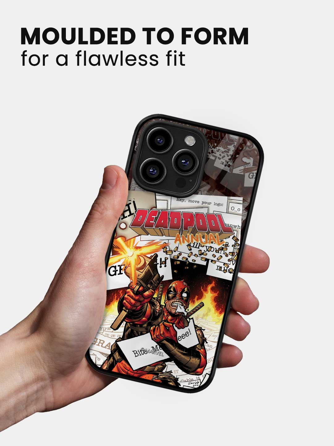 Comic Deadpool - iPhone 14 Pro Max Glass Cover