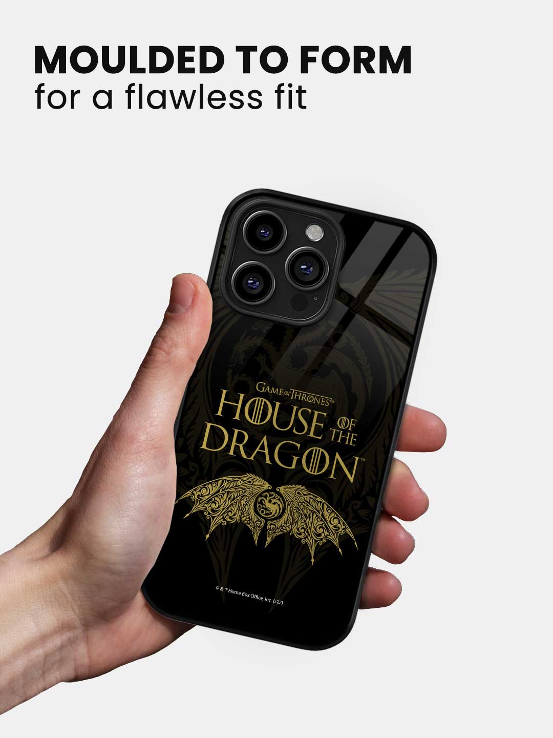 Winged Targaryen Crest - iPhone 15 Pro Max Glass Cover