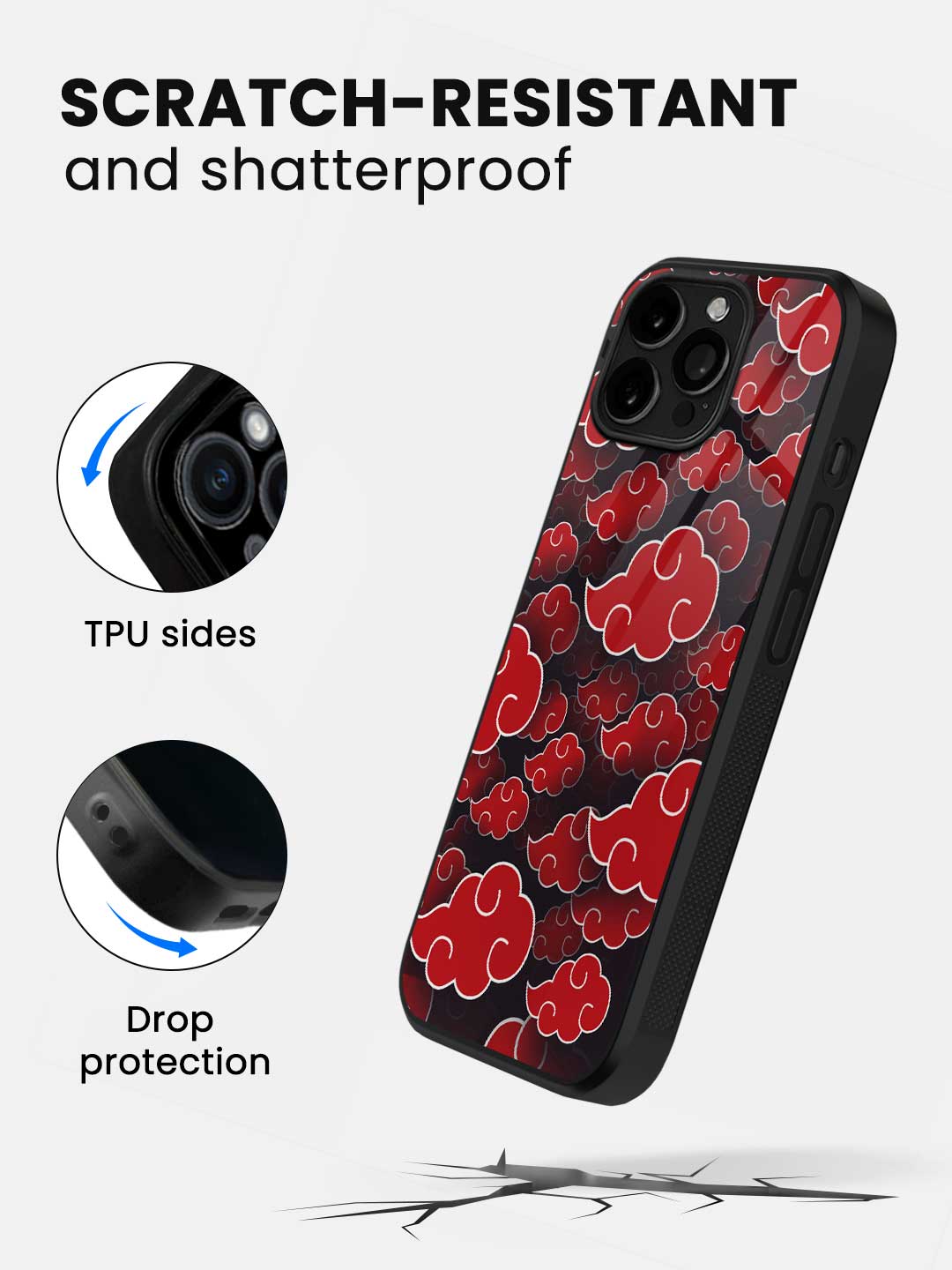 Akatsuki Clouds - iPhone 14 Pro Max Glass Cover