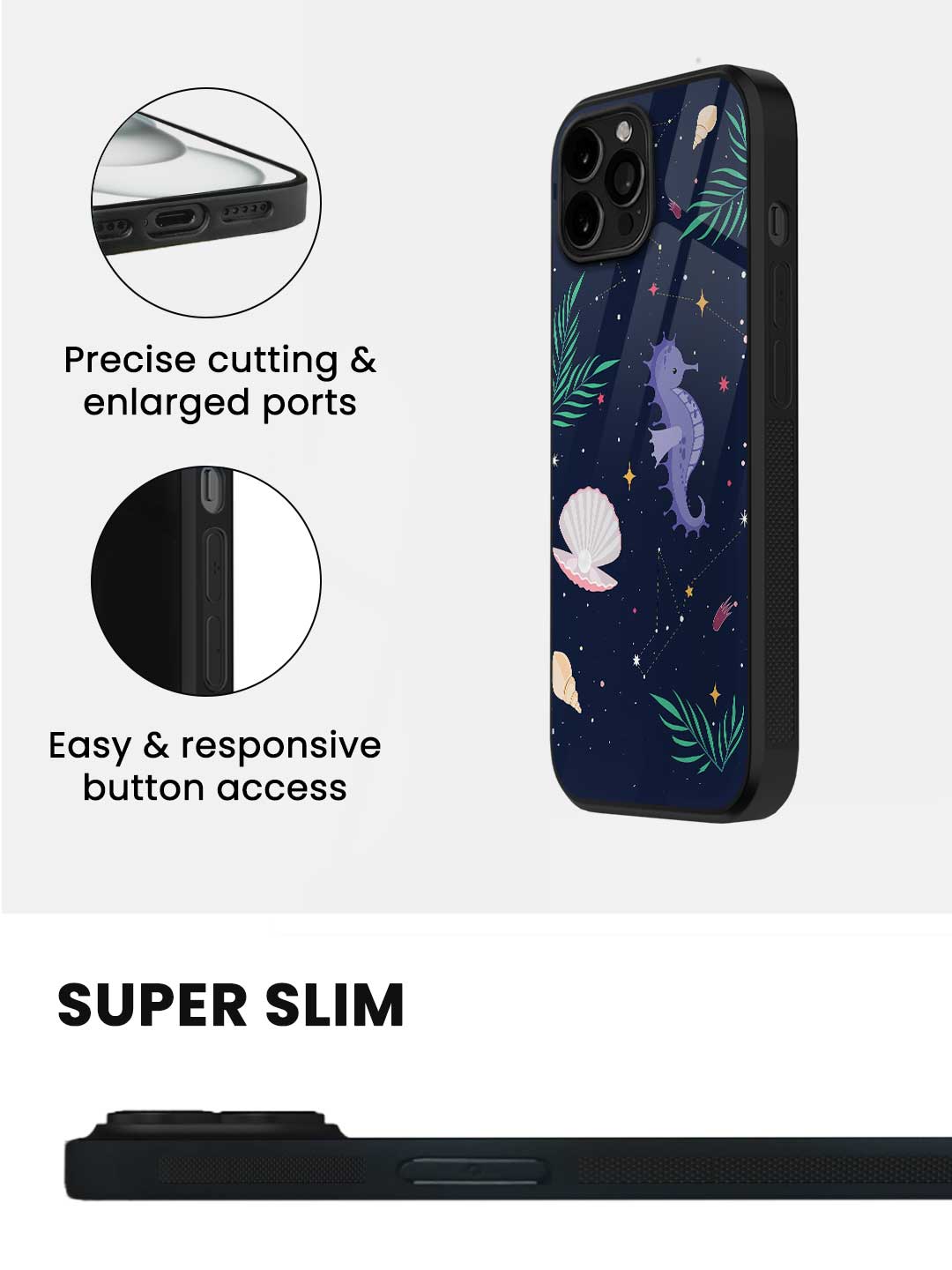 Space Beach - iPhone 15 Pro Max Glass Cover