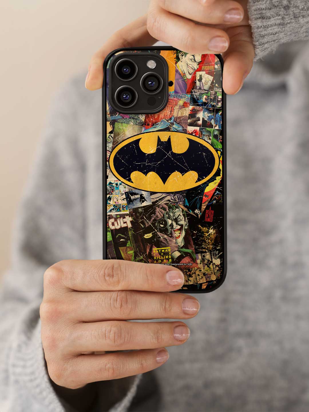 Comic Bat - iPhone 14 Pro Max Glass Cover