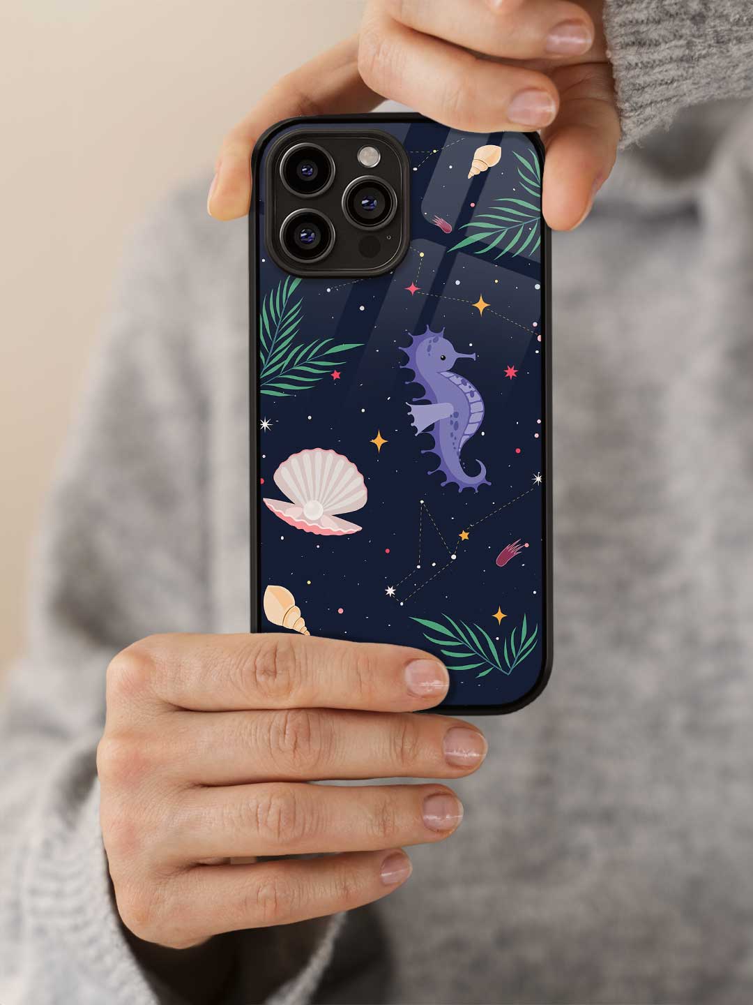 Space Beach - iPhone 15 Pro Max Glass Cover