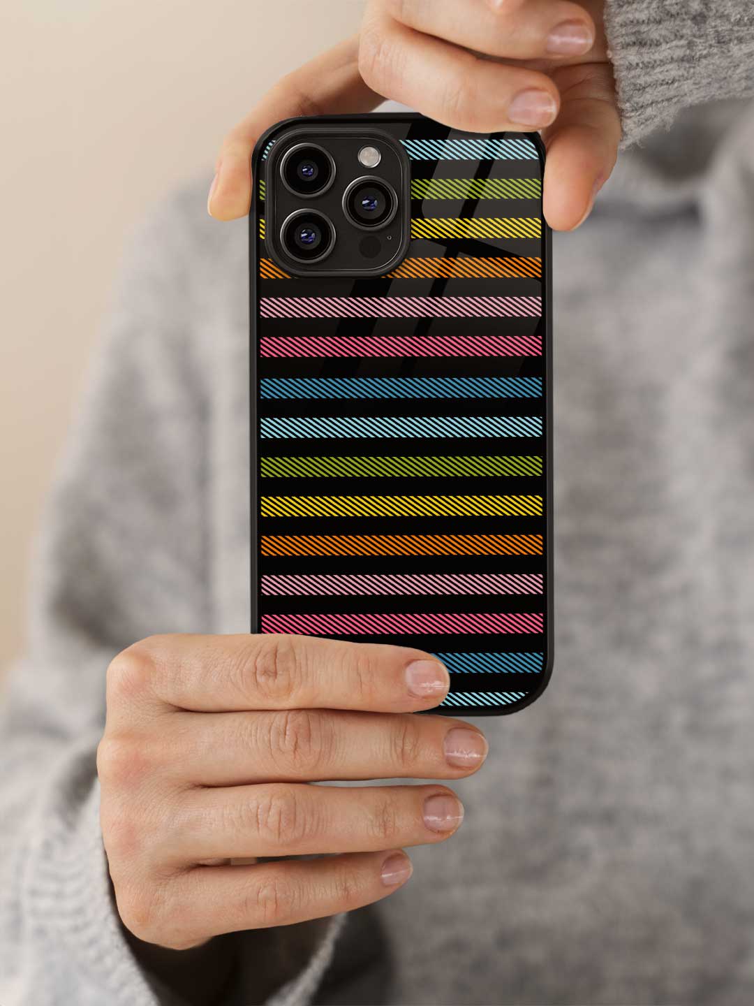 Stripes All the Way - iPhone 15 Pro Max Glass Cover
