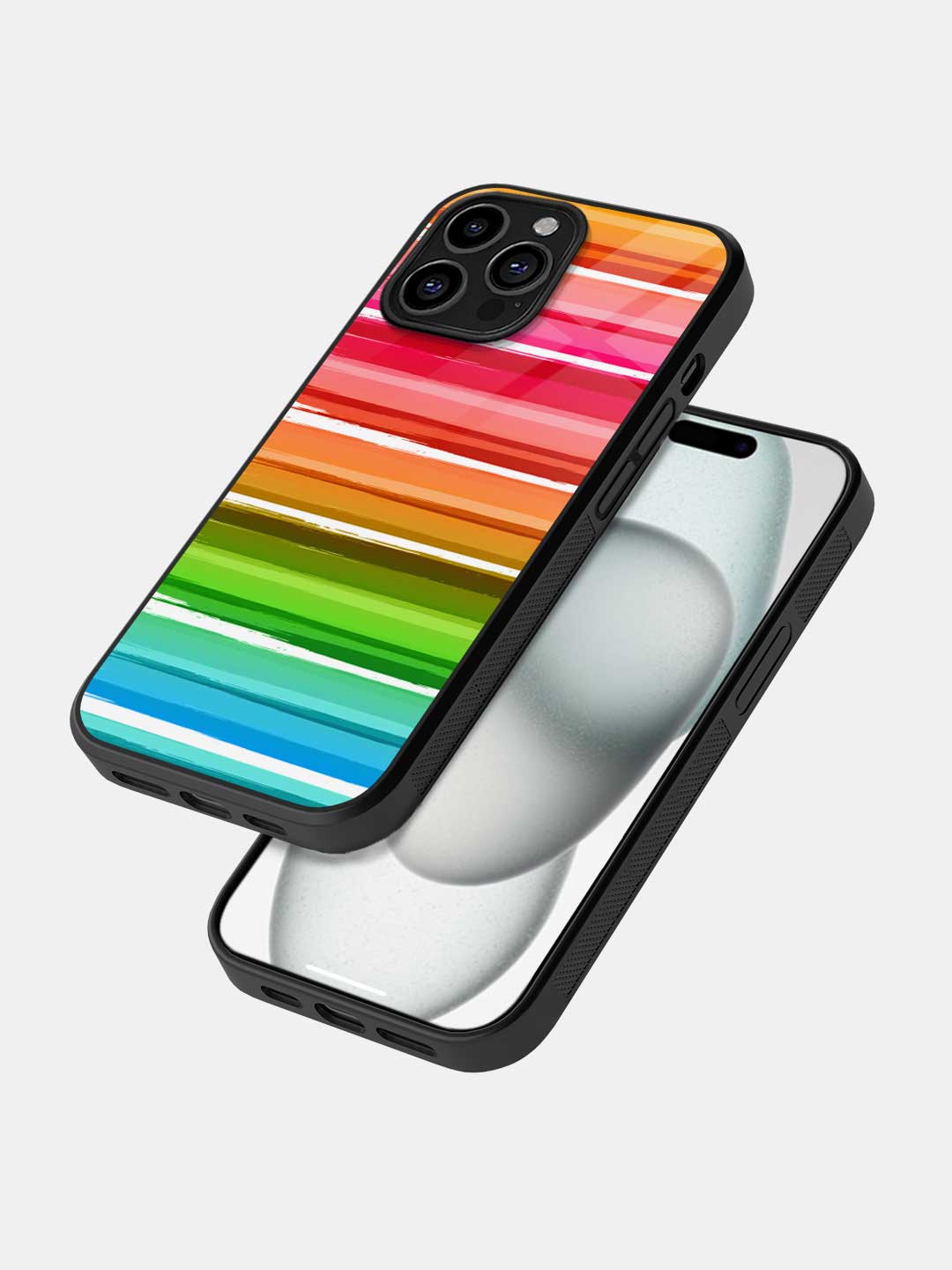 Colourful Brush Strokes - iPhone 15 Pro Max Glass Cover