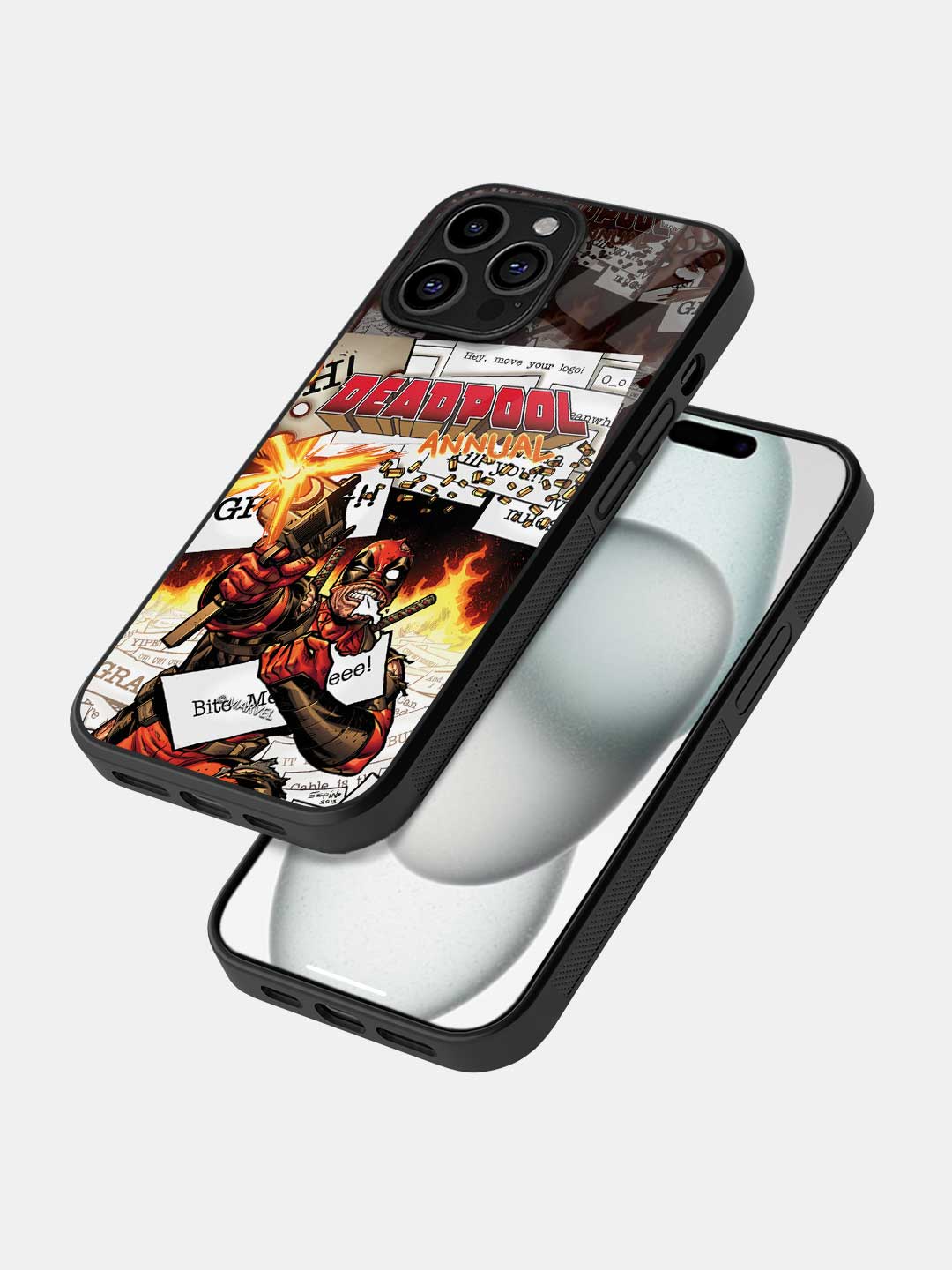 Comic Deadpool - iPhone 14 Pro Max Glass Cover