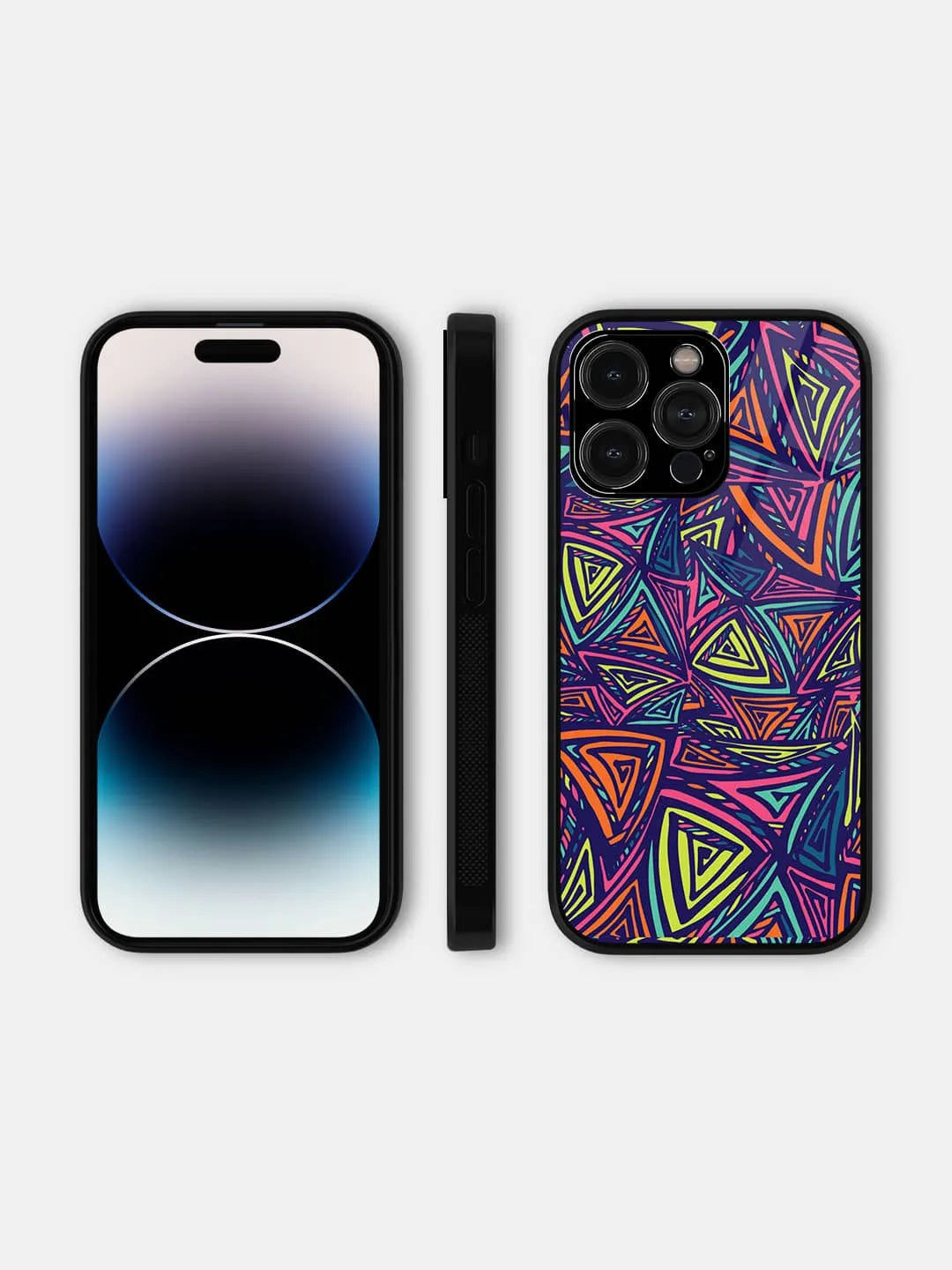 Neon Angles - iPhone 15 Pro Max Cover - Glass