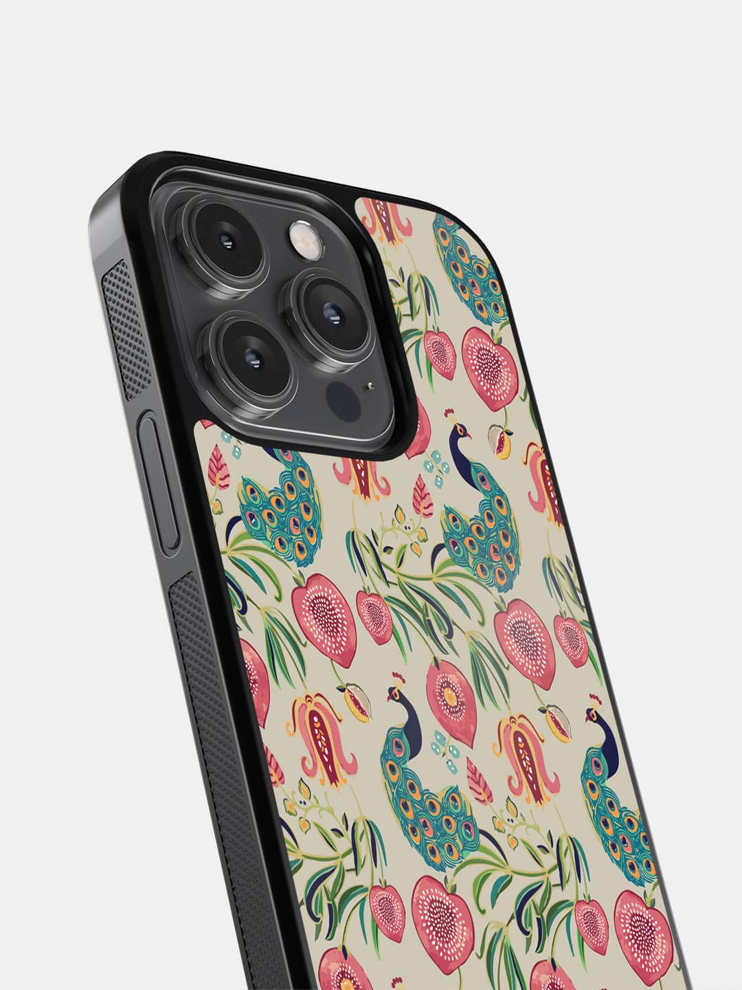 Payal Singhal Anaar and Mor Beige - iPhone 14 Pro Bumper Cover