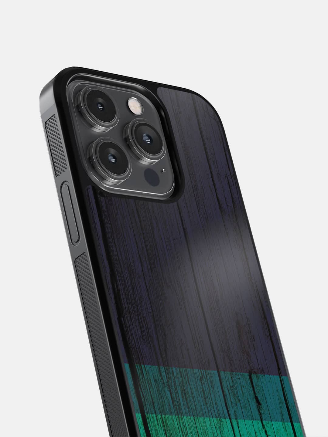 Wood Stripes Blue - iPhone 14 Pro Cover