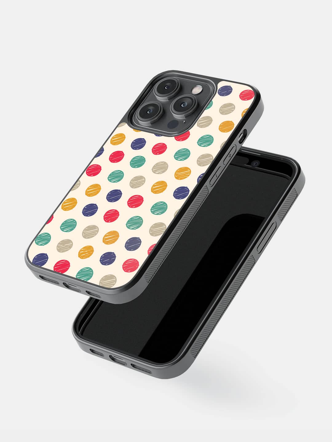 Polka Dot Scribbles - iPhone 14 Pro Cover