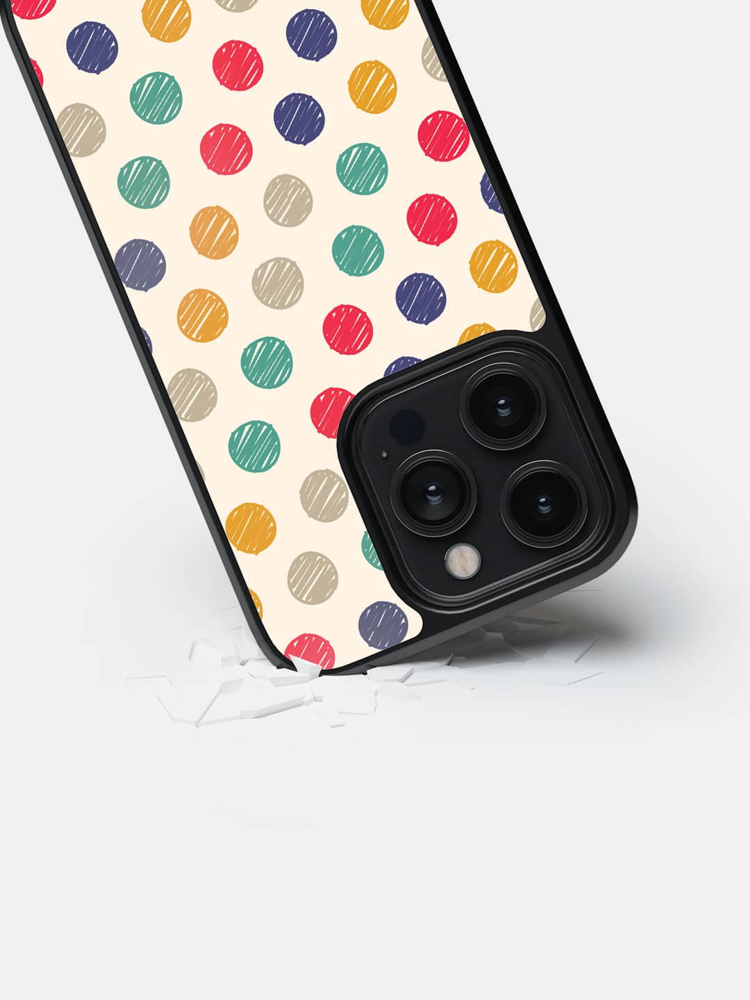 Polka Dot Scribbles - iPhone 14 Pro Cover