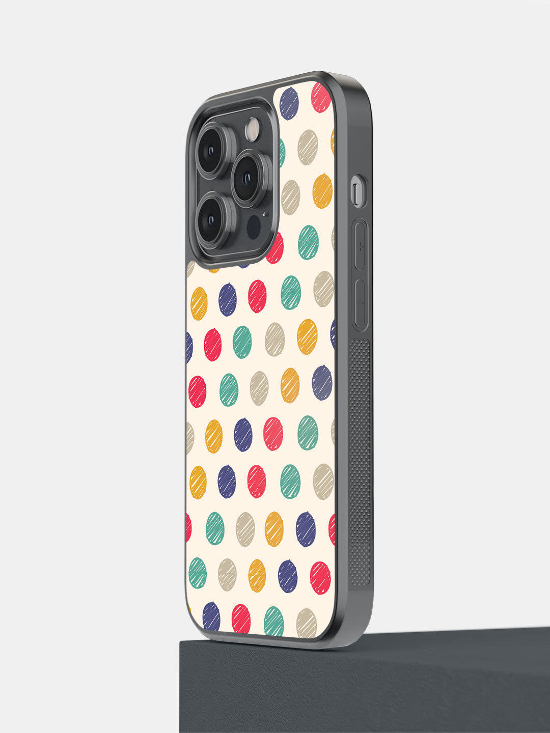 Polka Dot Scribbles - iPhone 14 Pro Cover