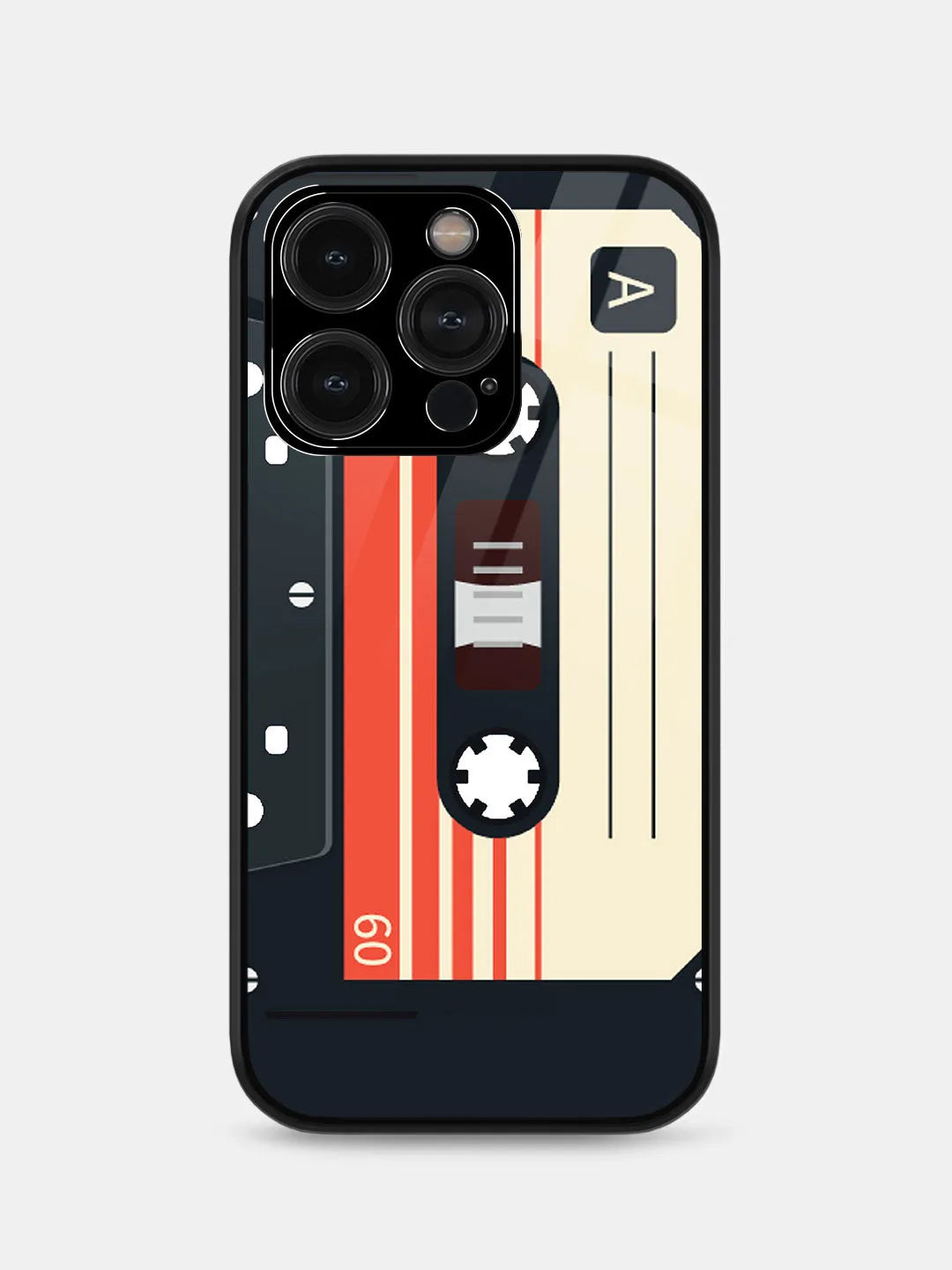 Cassette Black - iPhone 15 Pro Cover - Glass