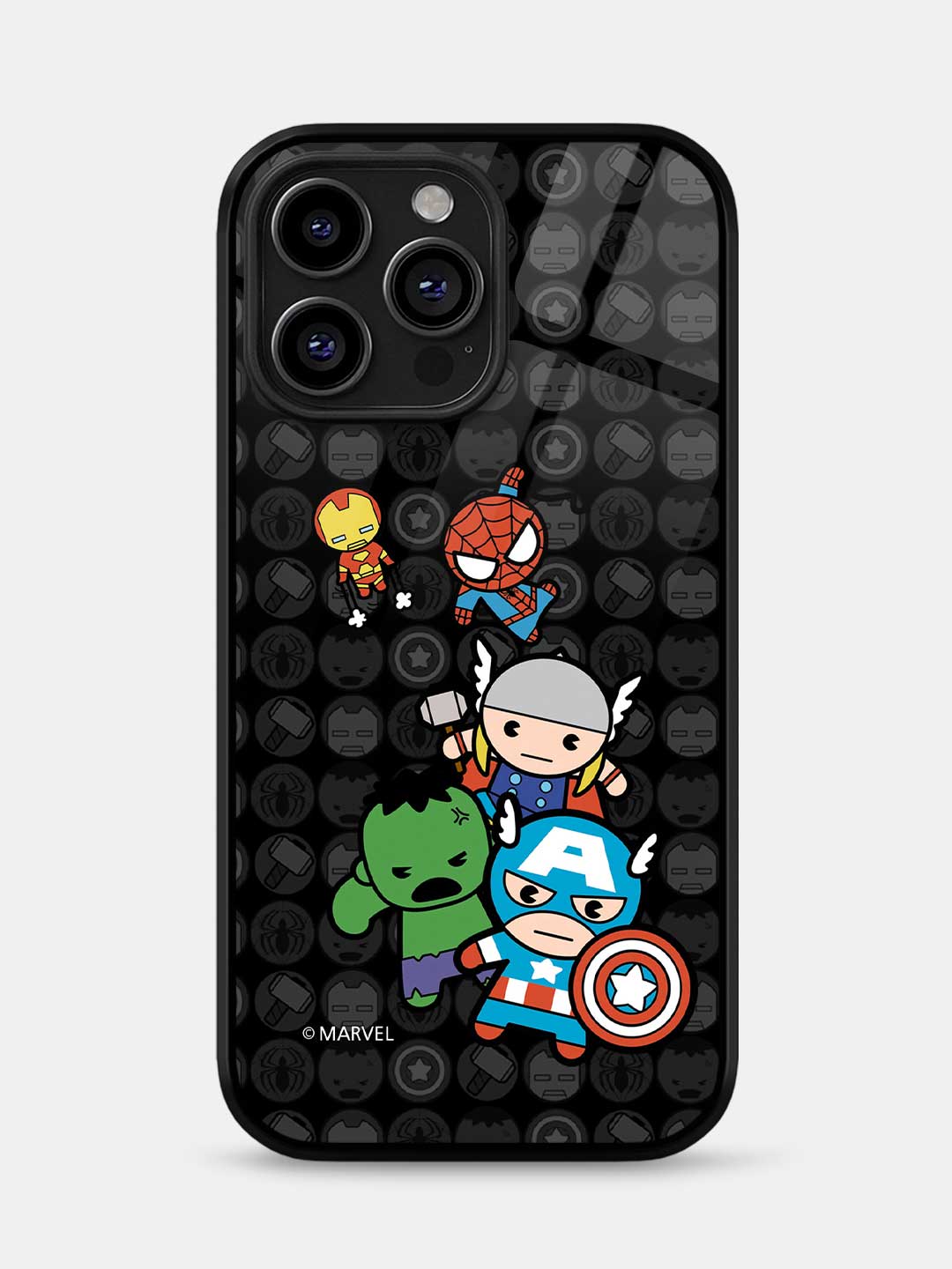 Kawaii Marvel Comics - iPhone 15 Pro Glass Cover