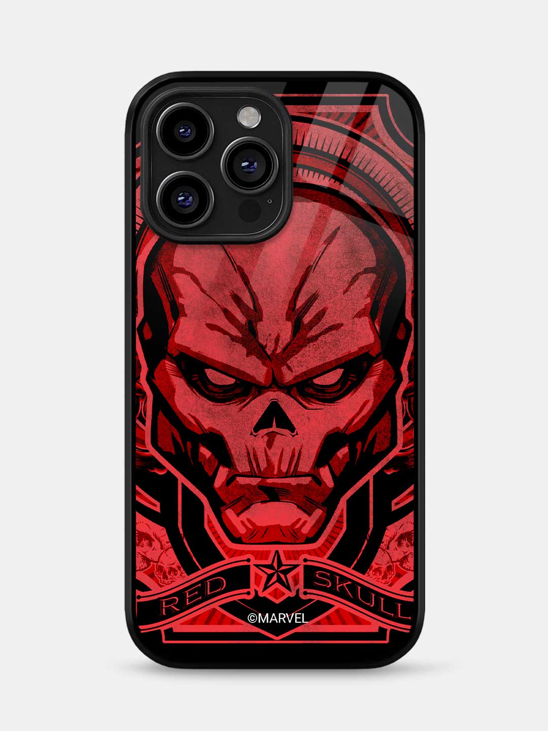 Red Skull Saga - iPhone 15 Pro Glass Cover