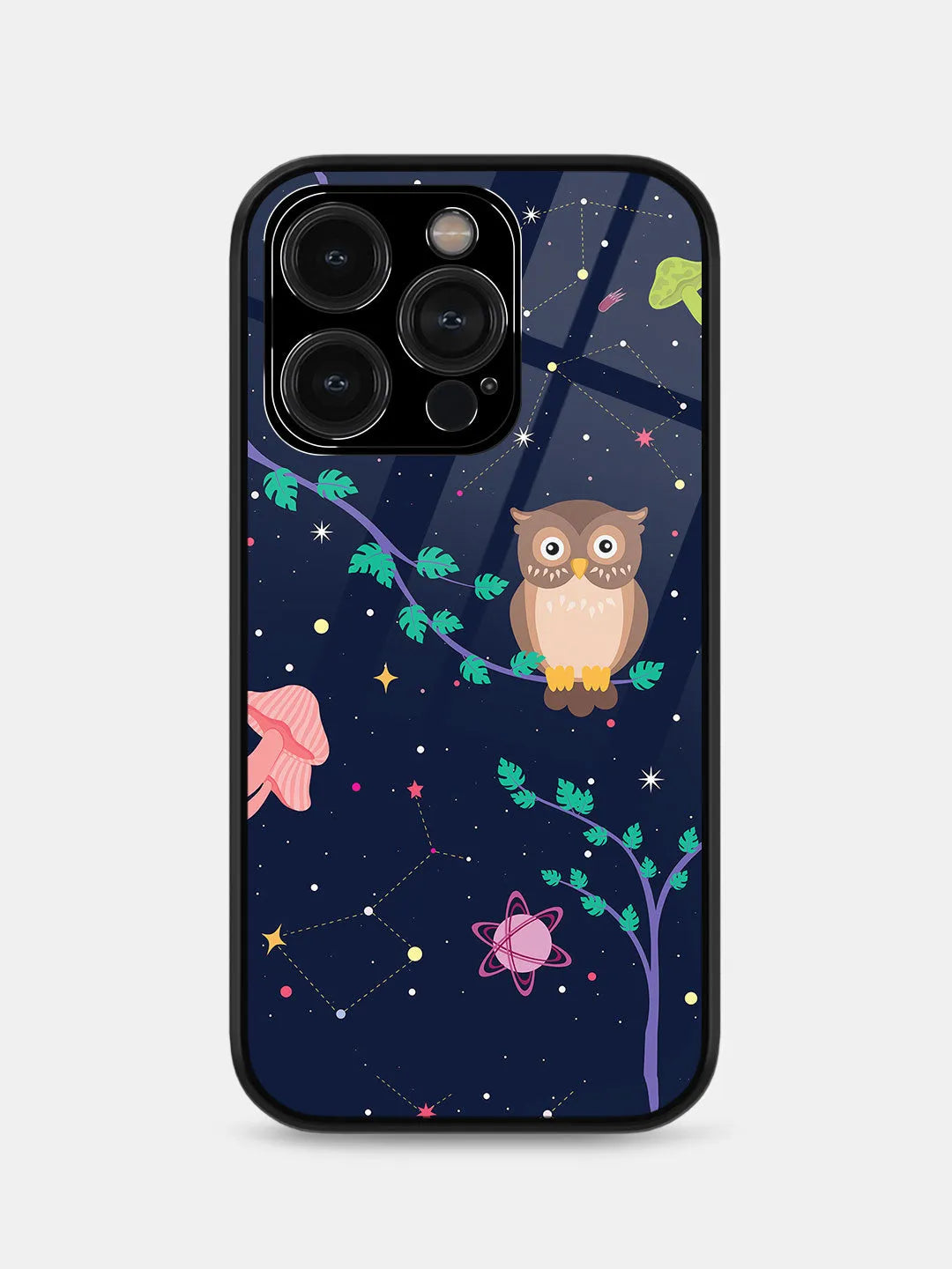 Space Owl - iPhone 15 Pro Cover - Glass