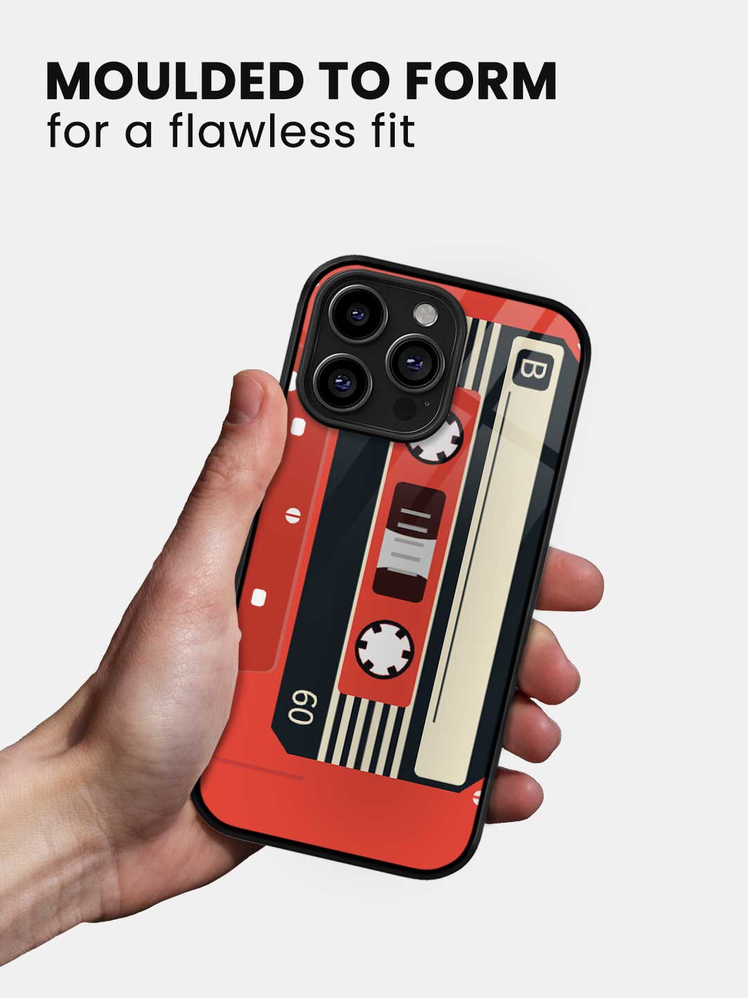 Cassette Red - iPhone 14 Pro Glass Cover