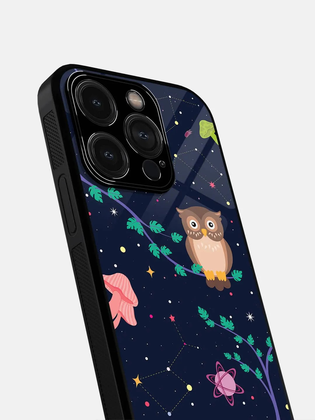 Space Owl - iPhone 15 Pro Cover - Glass