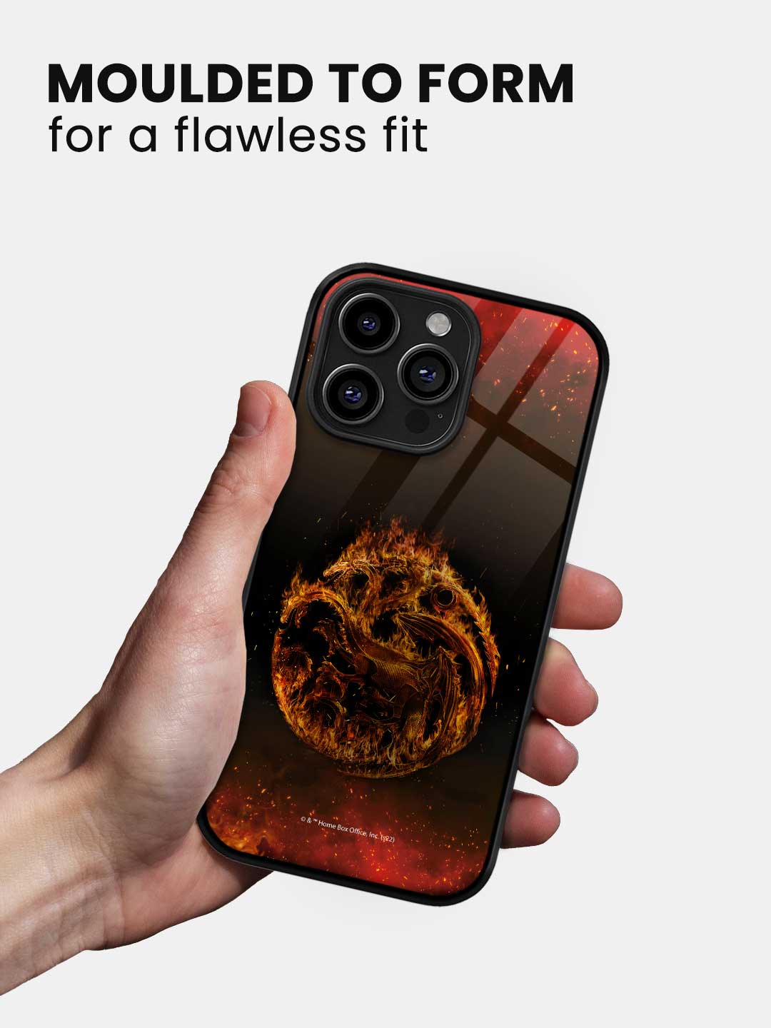 Targaryen Sigil Fire - iPhone 15 Pro Glass Cover