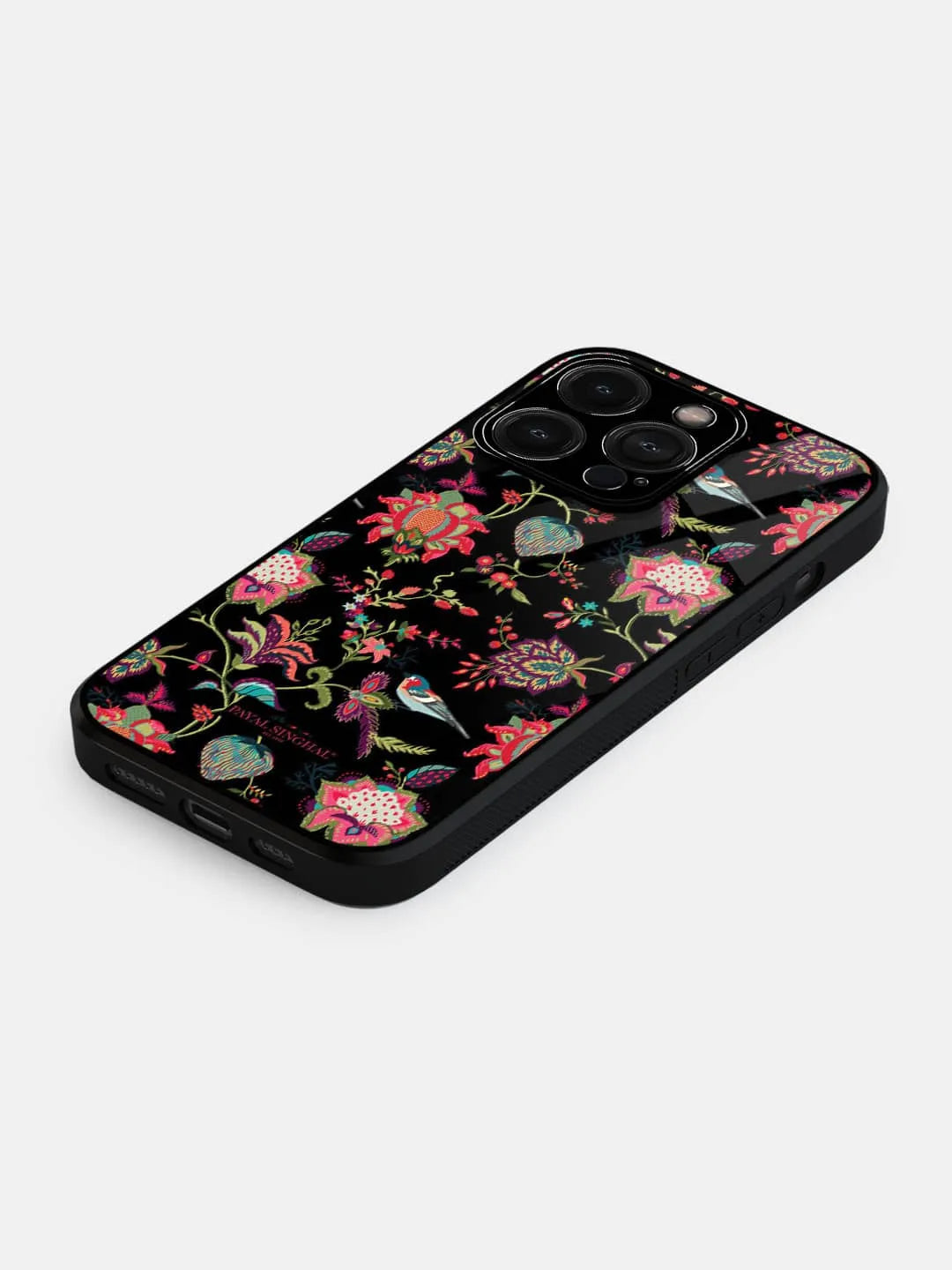 Payal Singhal Chidiya Black - iPhone 15 Pro Cover - Glass