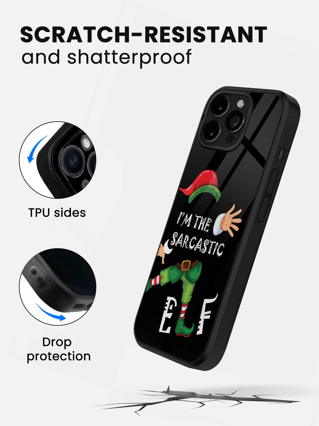 Sarcastic Elf - iPhone 15 Pro Glass Cover