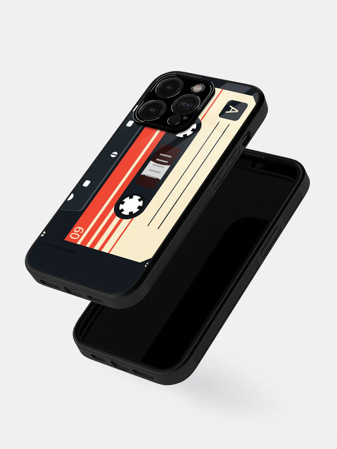Cassette Black - iPhone 15 Pro Cover - Glass
