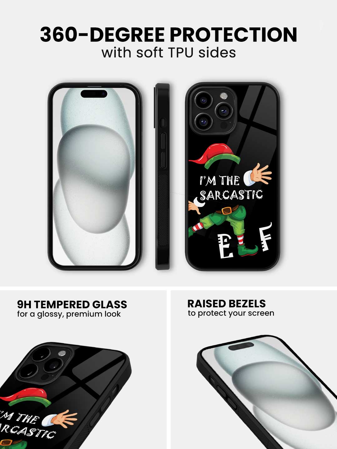 Sarcastic Elf - iPhone 15 Pro Glass Cover
