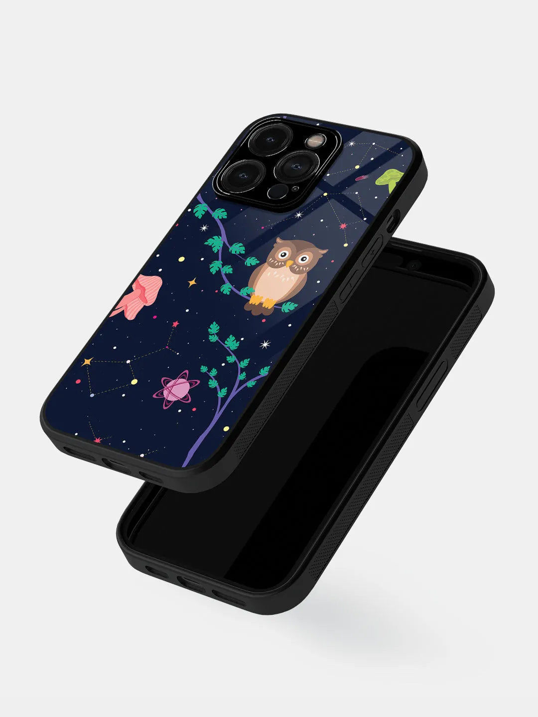 Space Owl - iPhone 15 Pro Cover - Glass