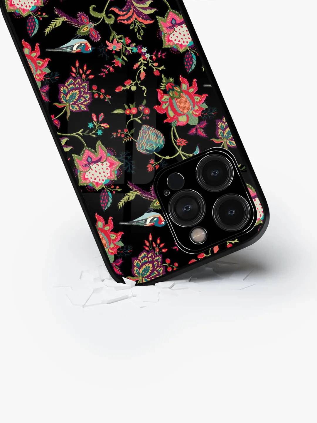Payal Singhal Chidiya Black - iPhone 15 Pro Cover - Glass