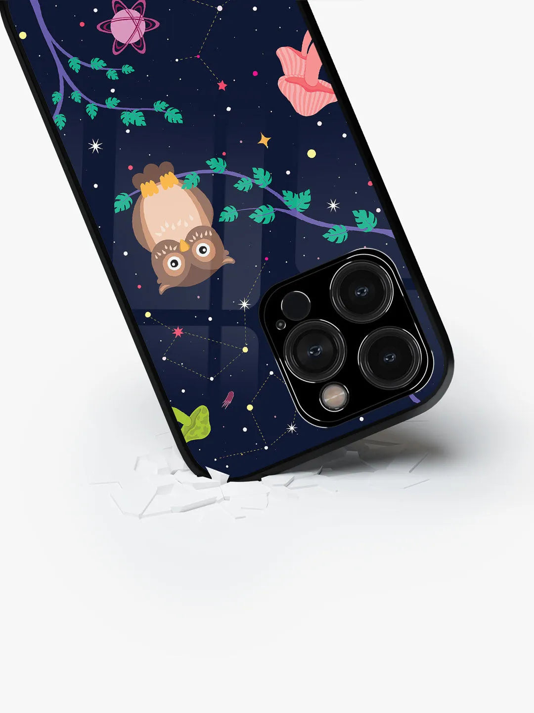 Space Owl - iPhone 15 Pro Cover - Glass
