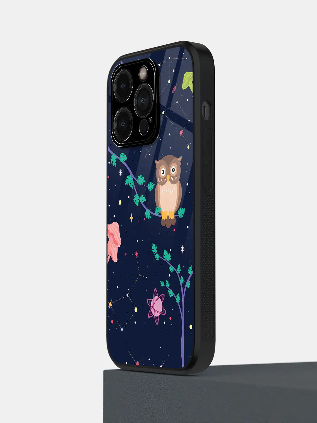 Space Owl - iPhone 15 Pro Cover - Glass