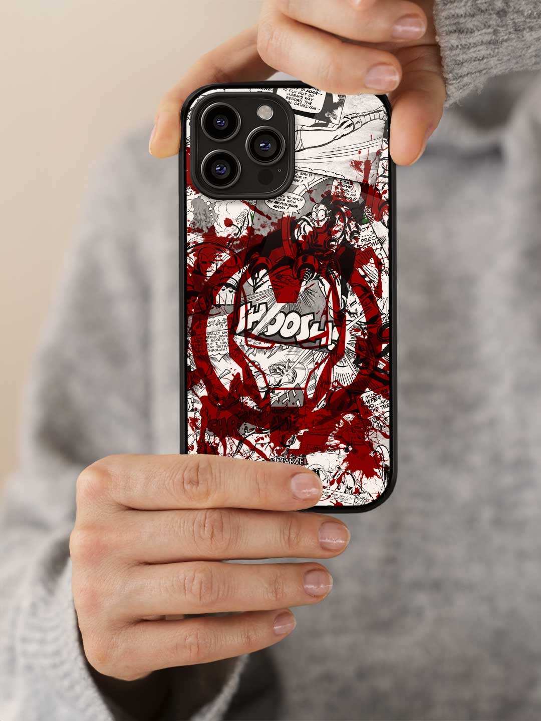 Splash Out Iron Man - iPhone 15 Pro Glass Cover