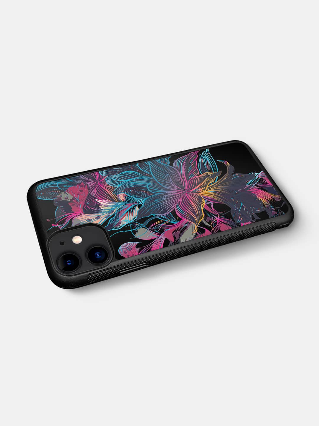 Neon Flowers - iPhone 11 Cover
