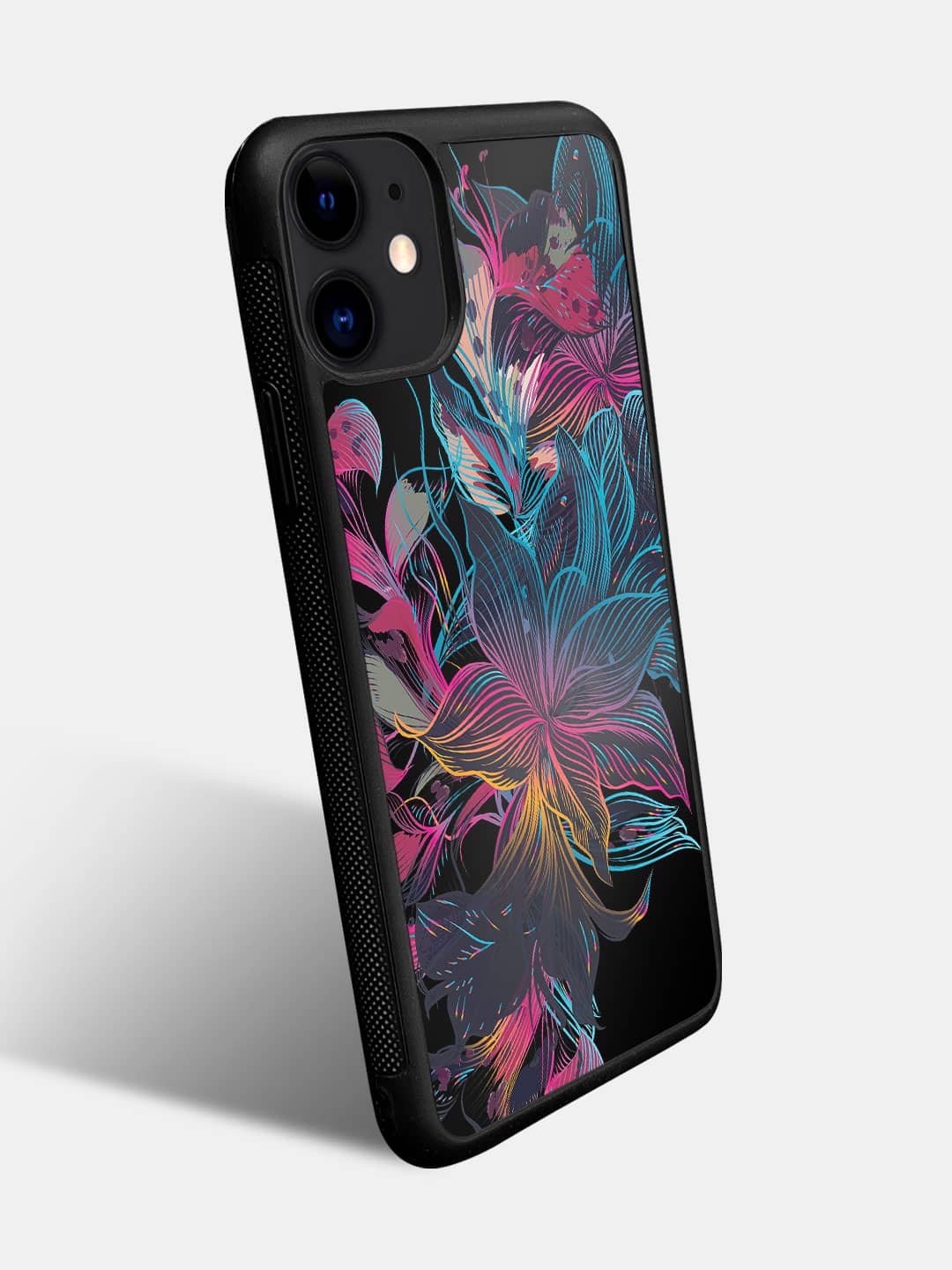 Neon Flowers - iPhone 11 Cover