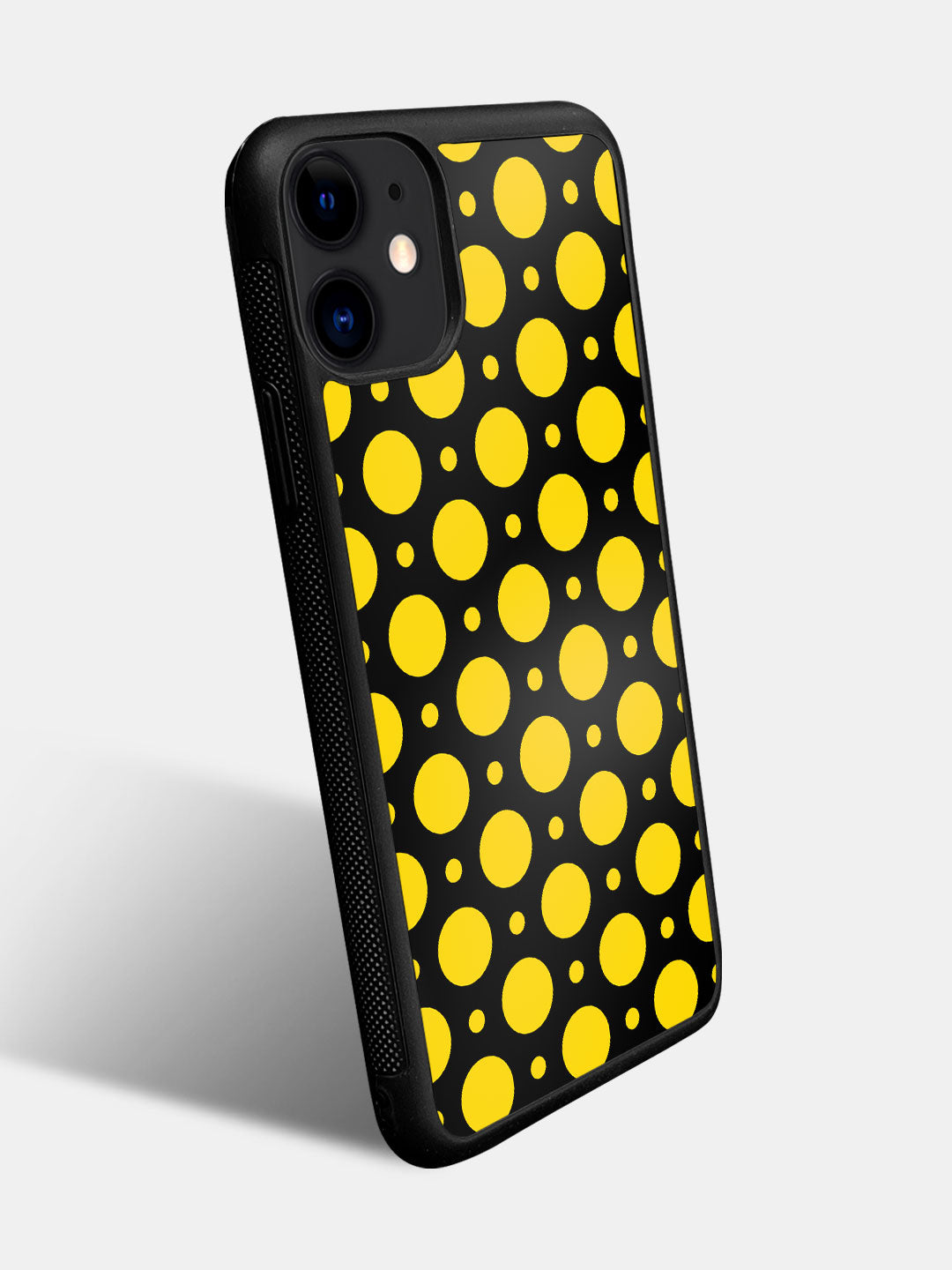 Polka Dot Black Yellow - iPhone 11 Cover