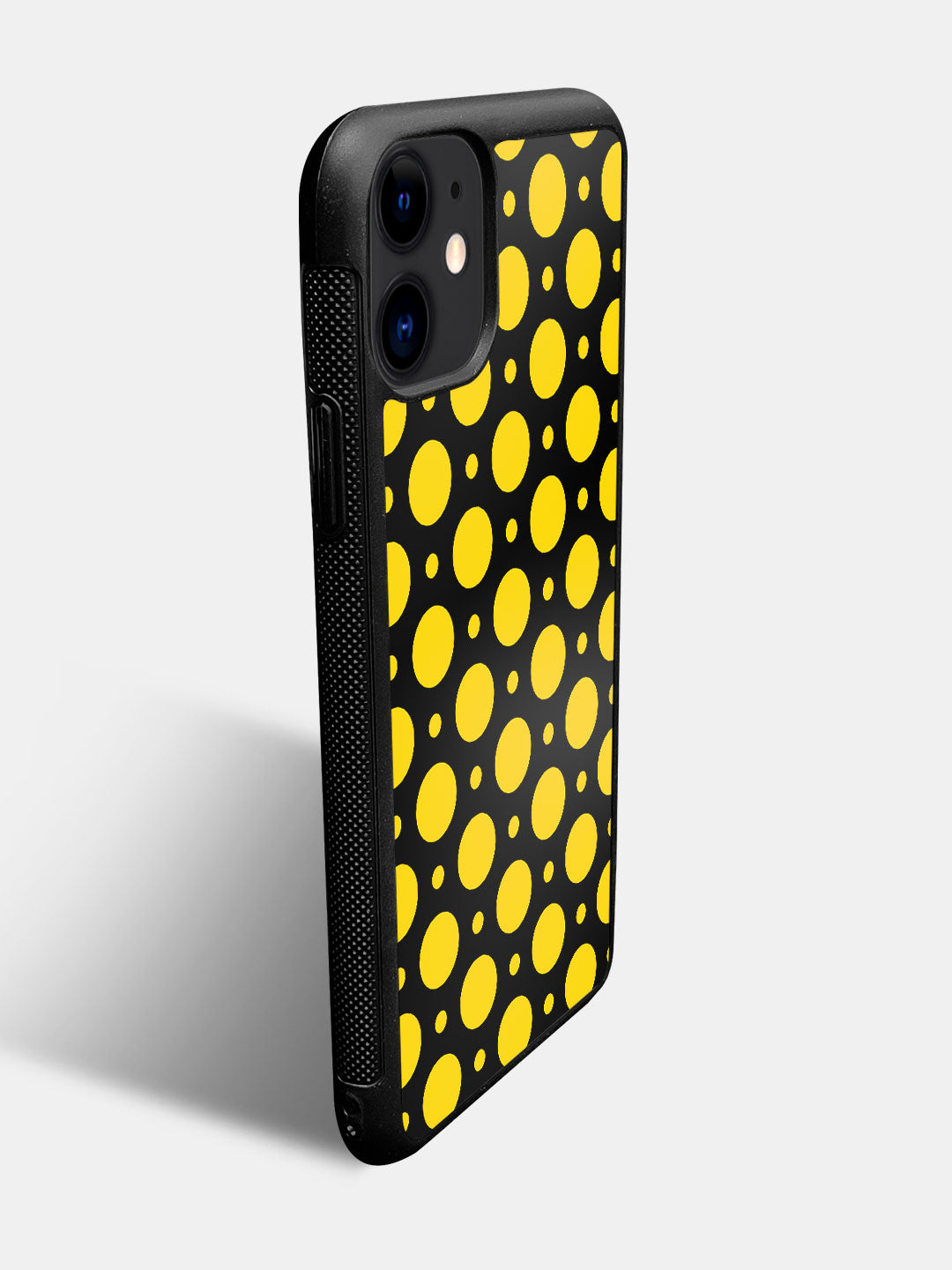 Polka Dot Black Yellow - iPhone 11 Cover