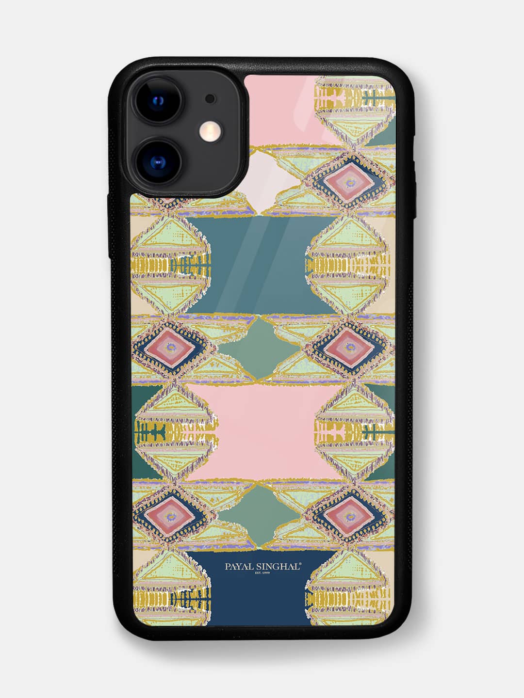 Payal Singhal Aztec Green - iPhone 11 Glass Cover