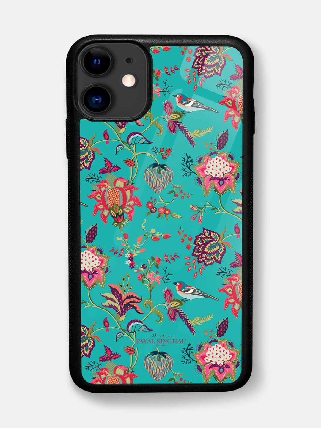 Payal Singhal Chidiya Teal - iPhone 11 Glass Cover