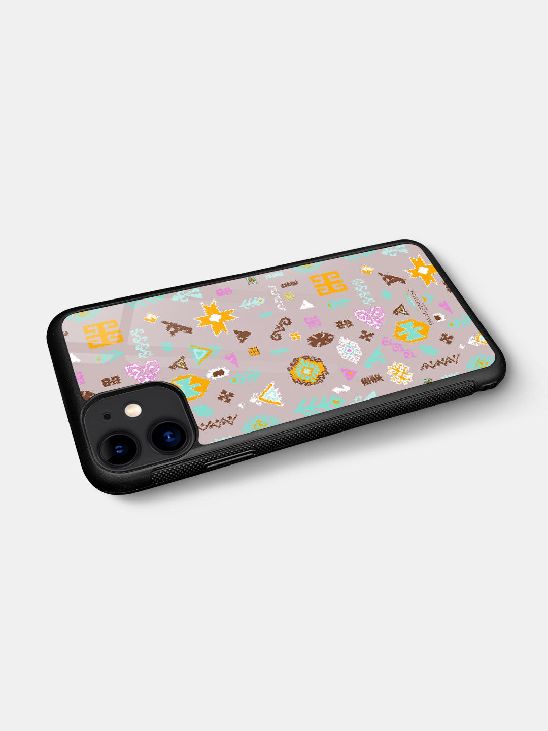 Payal Singhal Bandhani Kilim Lavender Orange - iPhone 11 Glass Cover