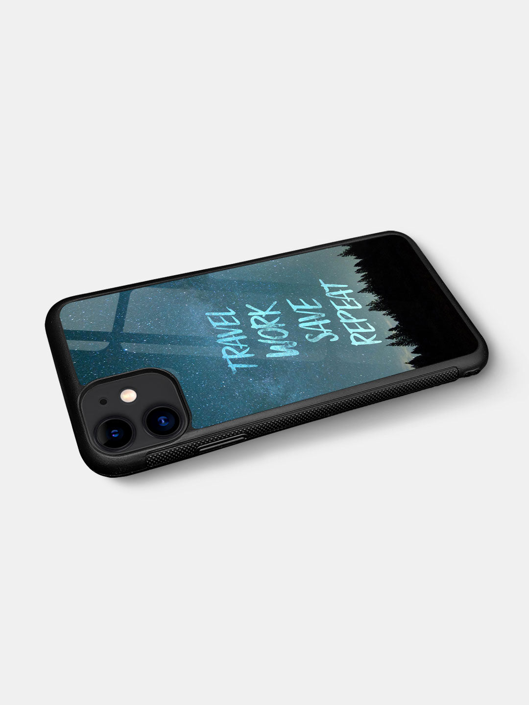 Travel Work Save Repeat - iPhone 11 Glass Cover