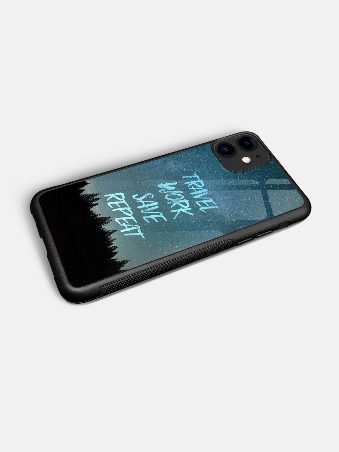 Travel Work Save Repeat - iPhone 11 Glass Cover