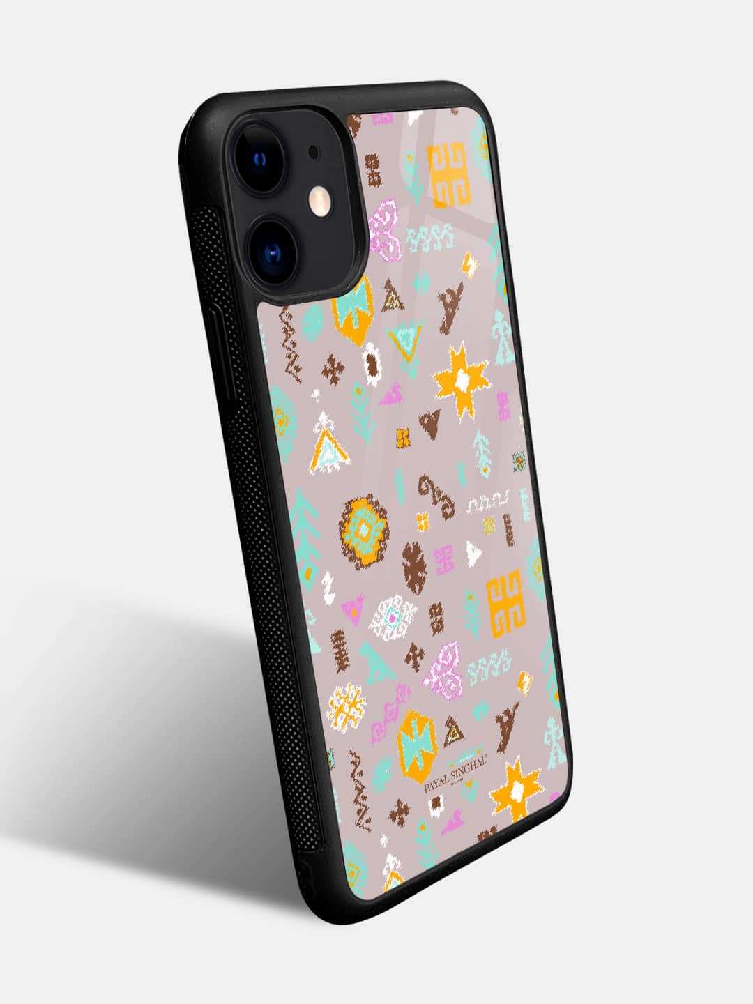 Payal Singhal Bandhani Kilim Lavender Orange - iPhone 11 Glass Cover