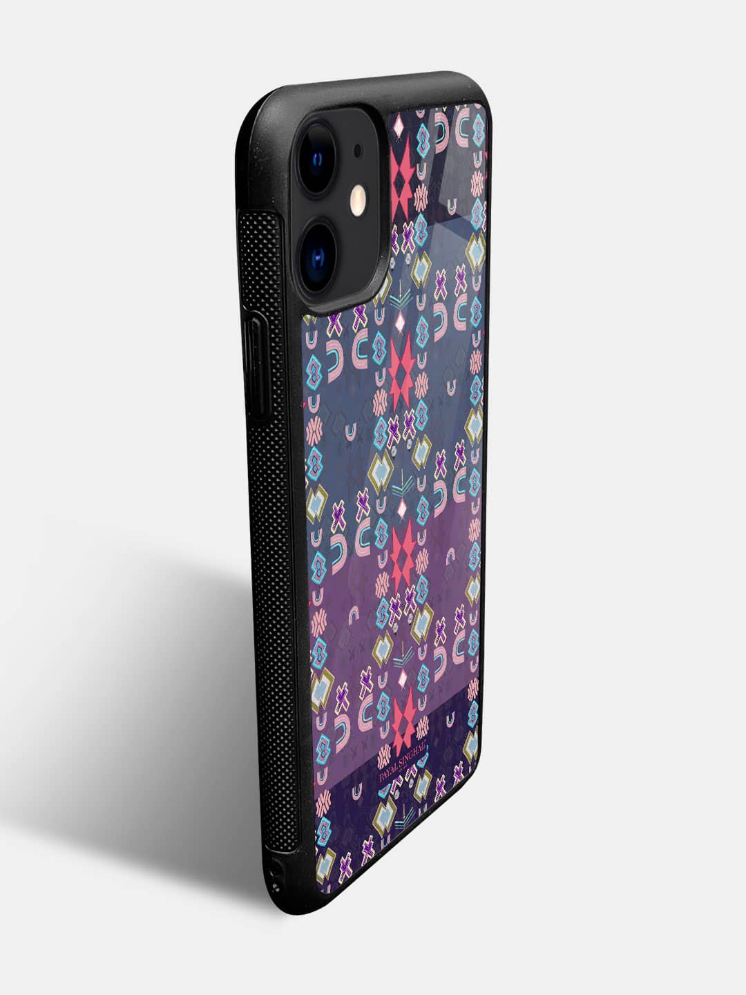 Payal Singhal Ikat Star Purple Small - iPhone 11 Glass Cover