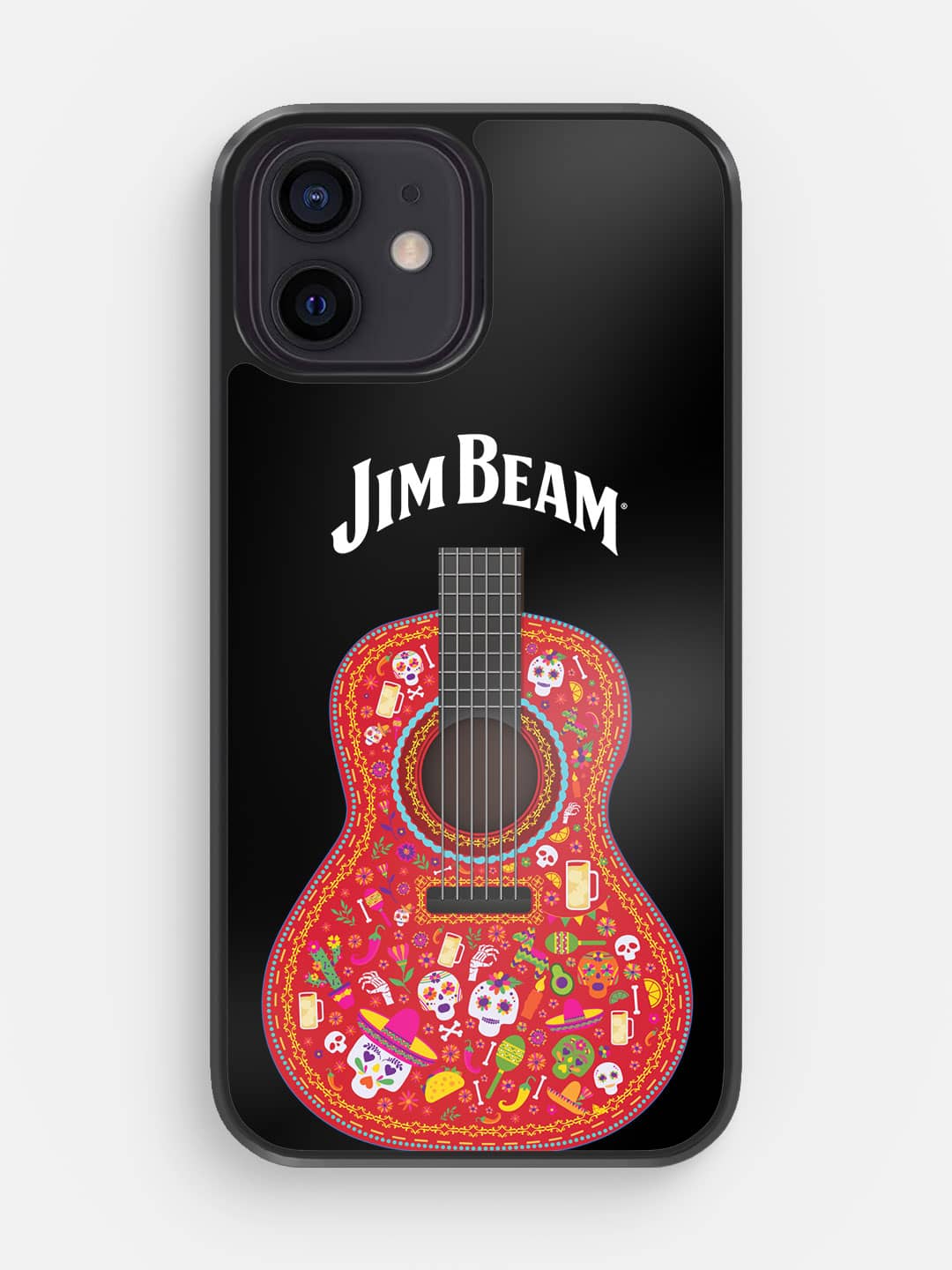 Jim Beam Guitar Black - iPhone 12 Cover